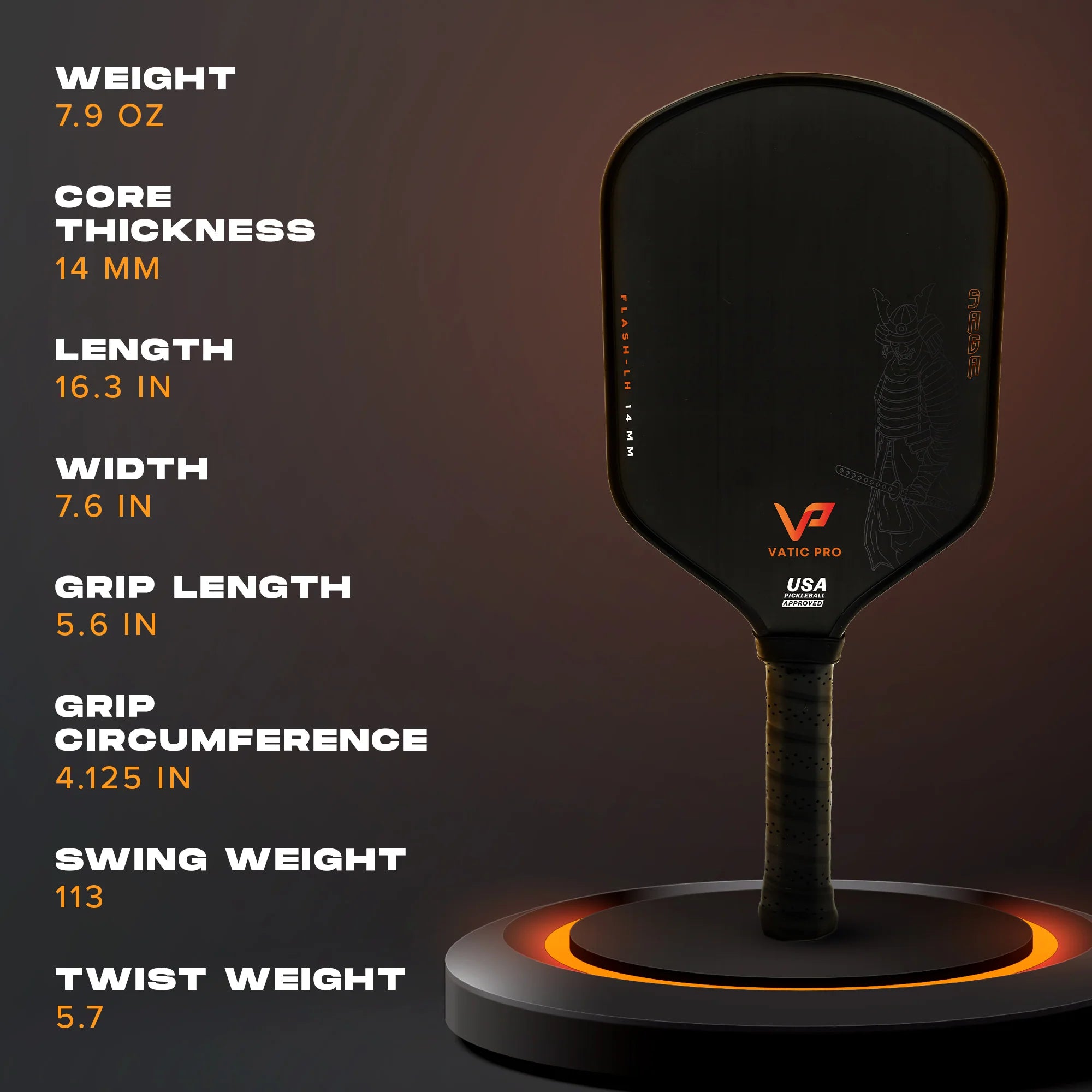 VATIC PRO Saga (Flash) (14mm & 16mm) (SH & LH) (Includes Paddle Cover)