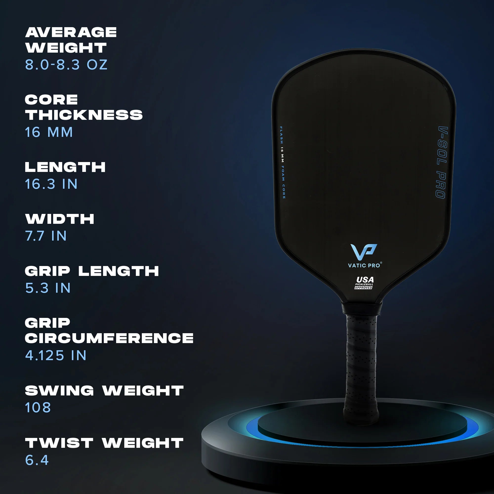 VATIC PRO V-Sol Pro (Flash/V7) (16mm) (Includes Paddle Cover)