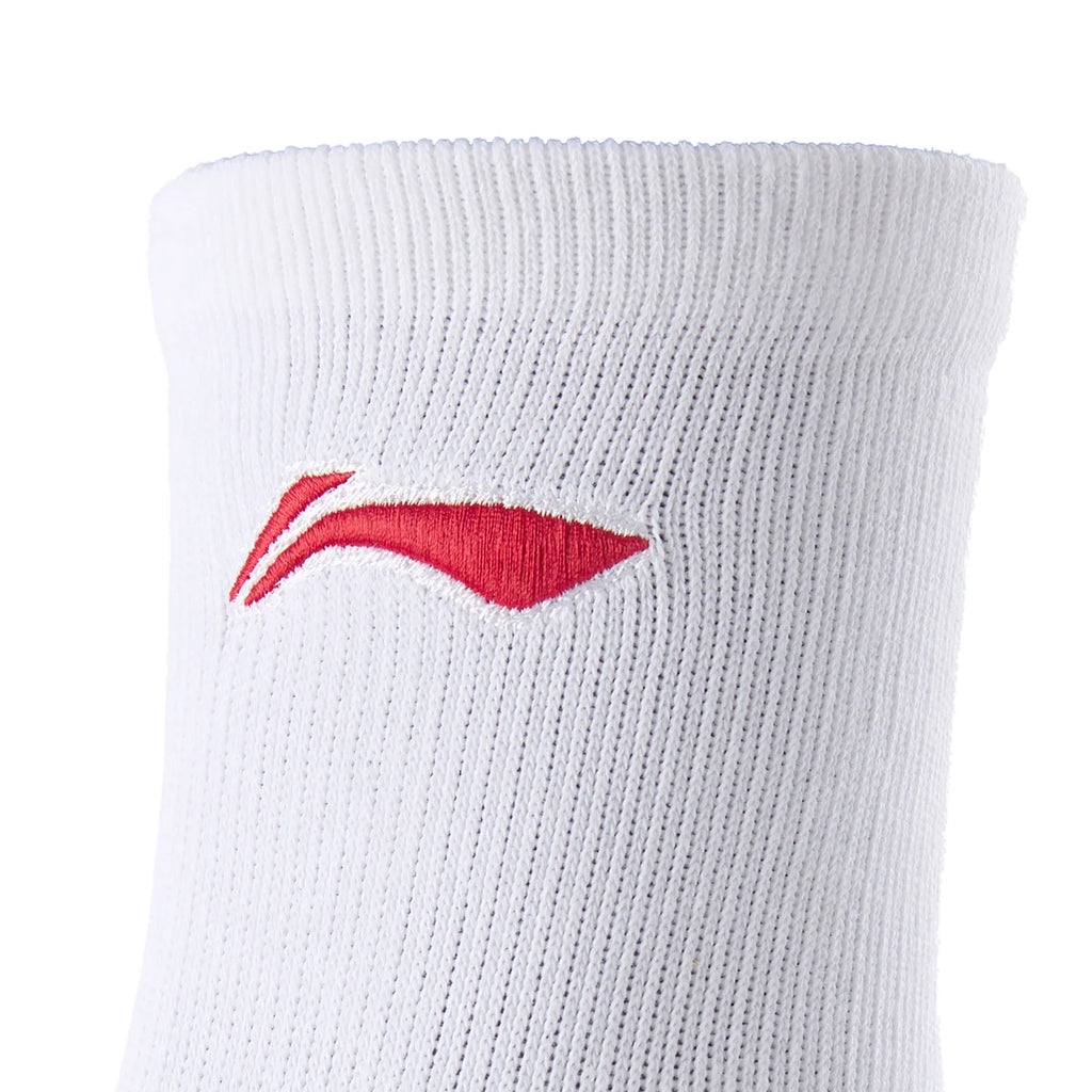 Li-Ning Mid Cut Socks (White/Black/Blue/Red)